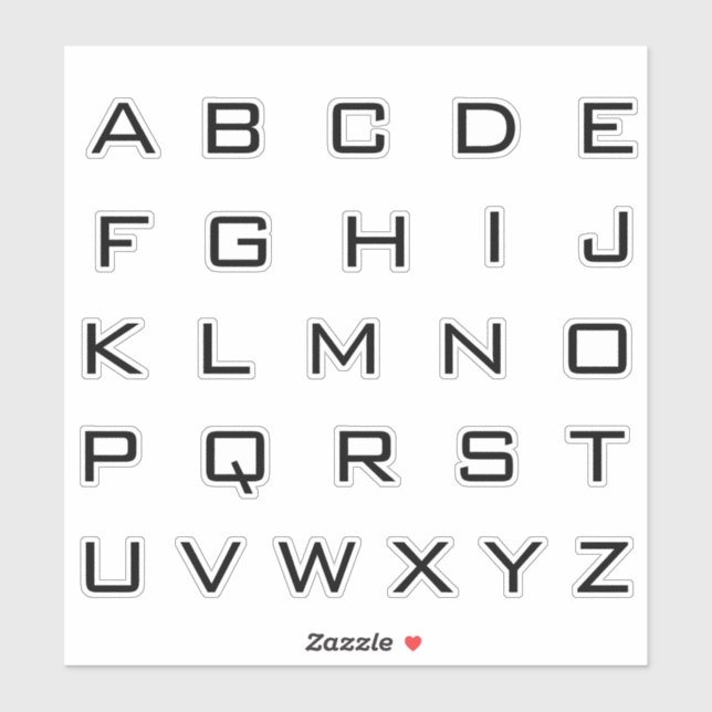 Alphabet Monogram Letters Initial (Sheet)