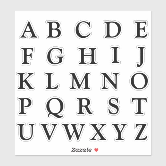 Alphabet Monogram Letters Initial (Sheet)