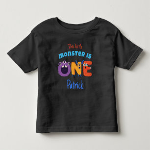 Alphabet Monsters 1st Birthday This Little Monster Toddler T-Shirt
