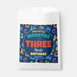 Alphabet Monsters Birthday Little Monster Add Age Favour Bags