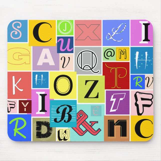 Alphabet Mouse Mat (Front)