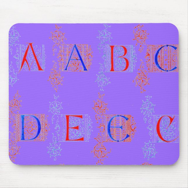 Alphabet Mouse Pad (Front)