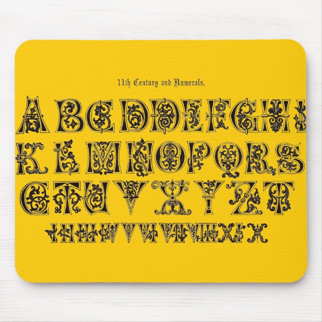 Alphabet Mouse Pad (Front)