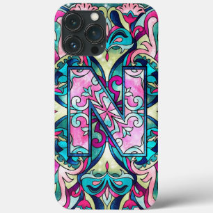 Alphabet N mandala  iPhone 13 Pro Max Case