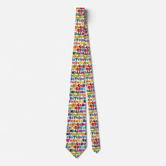 Alphabet novelty tie