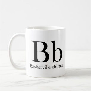 Alphabet Of Typography Mug - Baskerville Old Face