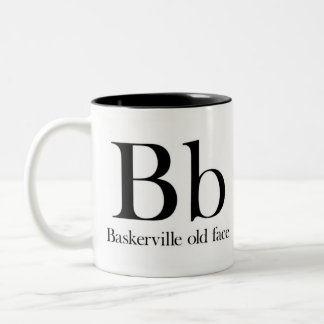 Alphabet Of Typography Mug - Baskerville Old Face