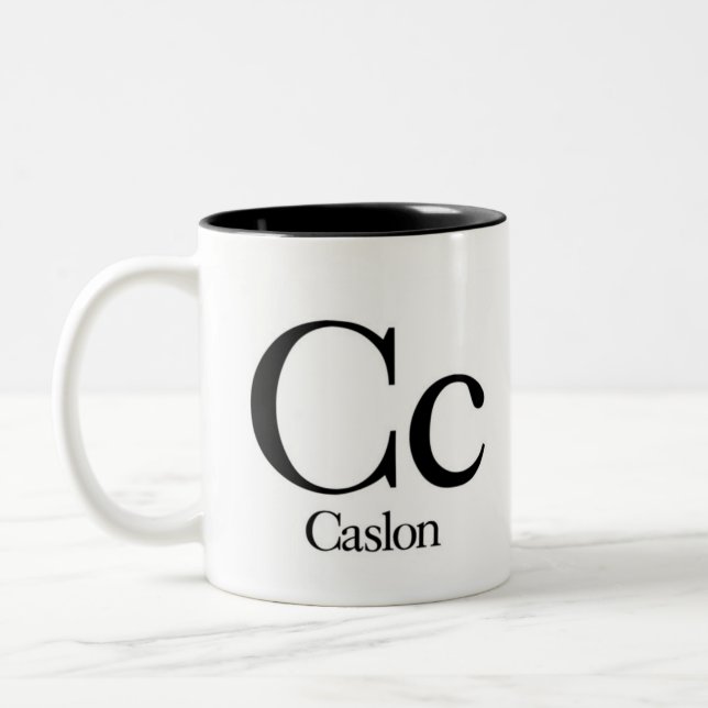 Alphabet Of Typography Mug - Caslon (Left)
