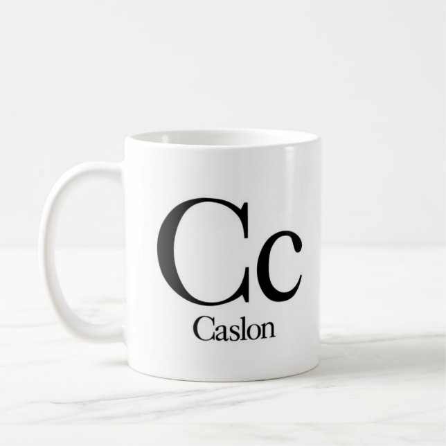 Alphabet Of Typography Mug -  Caslon (Left)