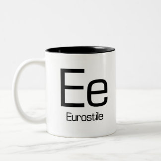 Alphabet Of Typography Mug - Eurostile