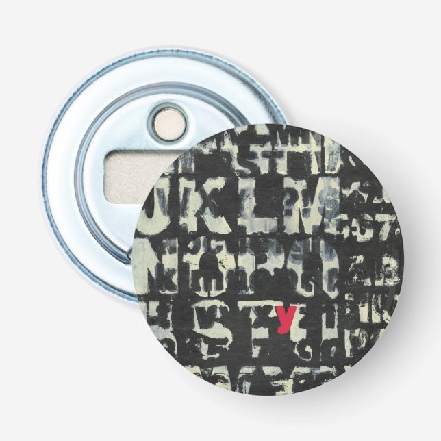 Alphabet Painting by Norman Wyatt Bottle Opener (Front)