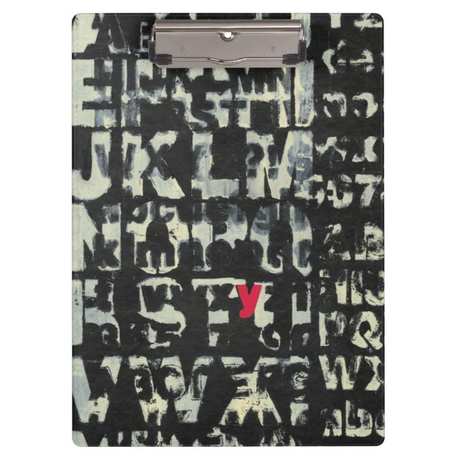 Alphabet Painting by Norman Wyatt Clipboard (Front)