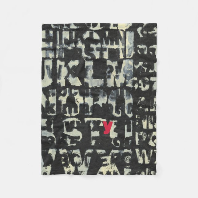 Alphabet Painting by Norman Wyatt Fleece Blanket (Front)
