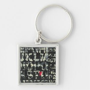 Alphabet Painting by Norman Wyatt Key Ring