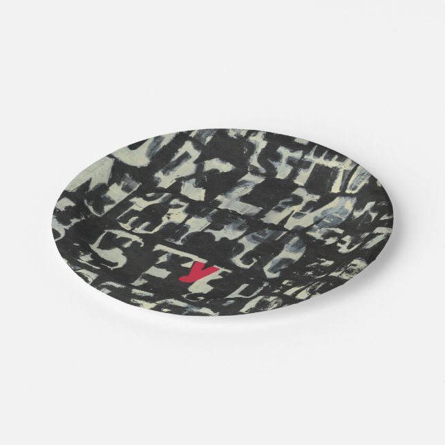 Alphabet Painting by Norman Wyatt Paper Plate (Angled)
