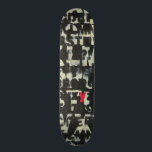 Alphabet Painting by Norman Wyatt Skateboard<br><div class="desc">If you love taking vision exams then this painting is for you! The letter of the english alphabet are imposed over each other,  almost obscuring them in this painting by Norman Wyatt. The letter Y stands out thanks to its pink coloration.</div>