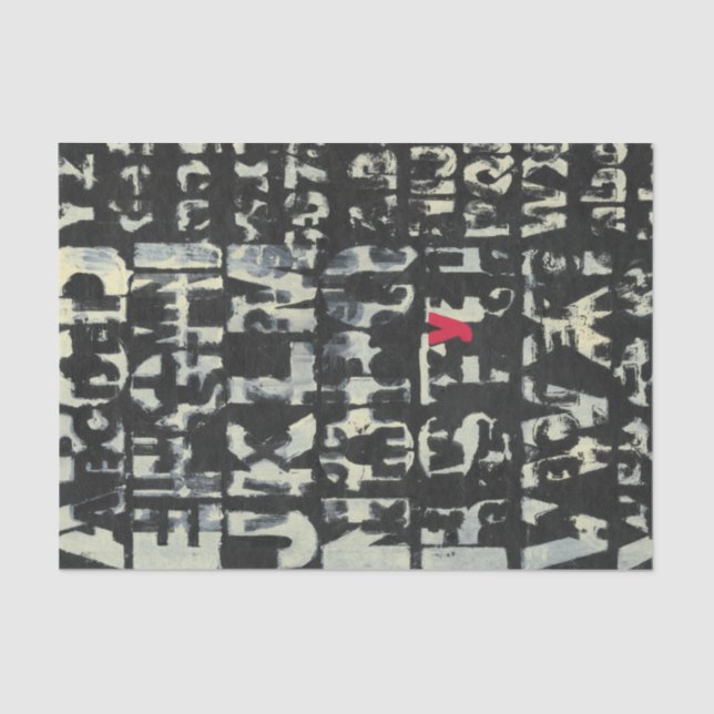 Alphabet Painting by Norman Wyatt Tissue Paper (Front)