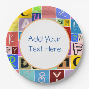 Alphabet Paper Plate