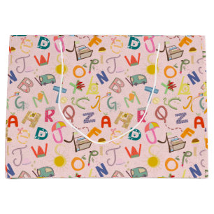Alphabet party large gift bag