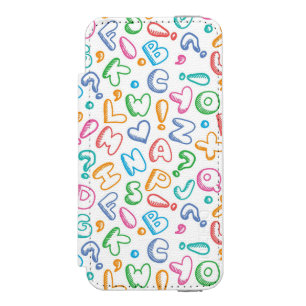 alphabet pattern incipio watson™ iPhone 5 wallet case