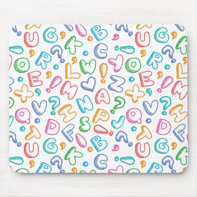 alphabet pattern mouse mat (Front)