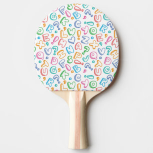 alphabet pattern ping pong paddle