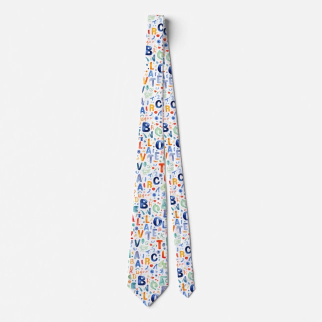 Alphabet Pattern  Tie (Front)