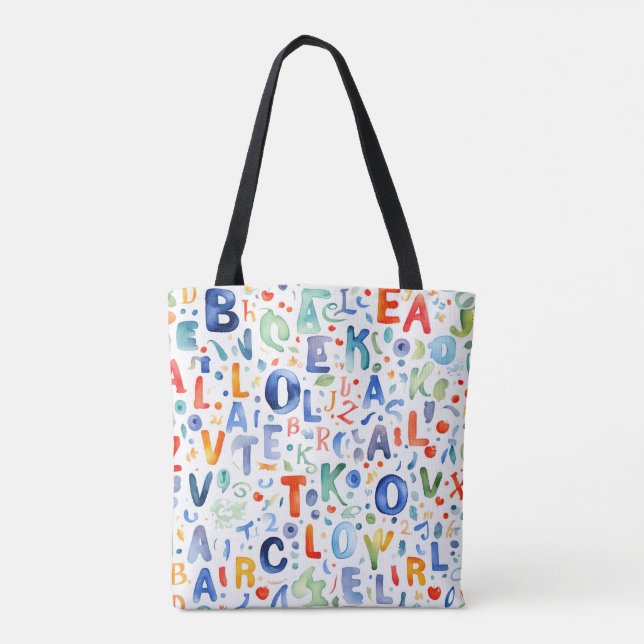 Alphabet Pattern  Tote Bag (Back)