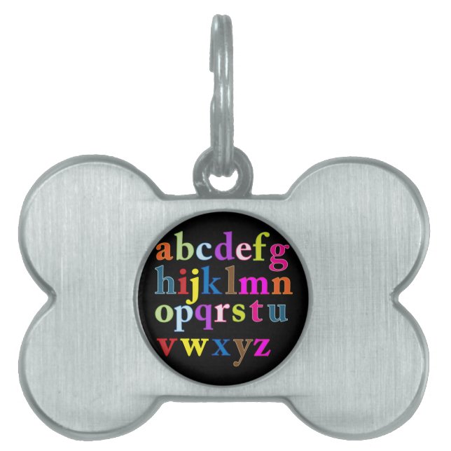 Alphabet Pet Name Tag (Front)