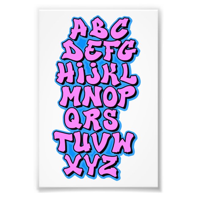 Alphabet Pink Photo Print (Front)