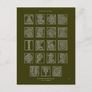 Alphabet Postcard