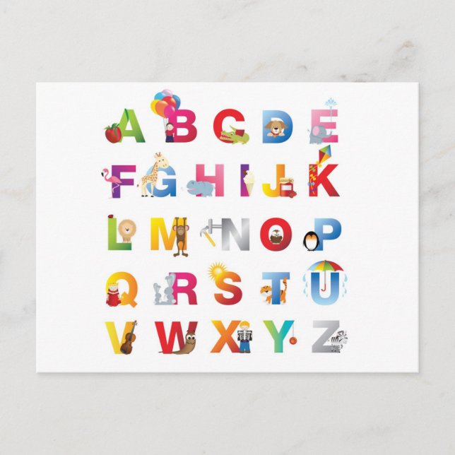 alphabet postcard (Front)