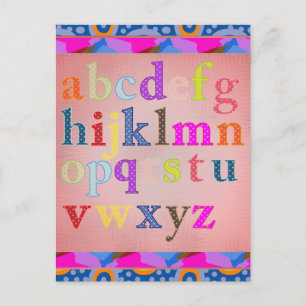Alphabet Postcard