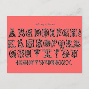 Alphabet Postcard