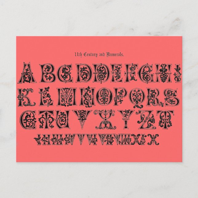 Alphabet Postcard (Front)