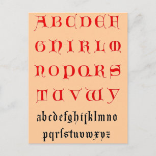 Alphabet Postcard