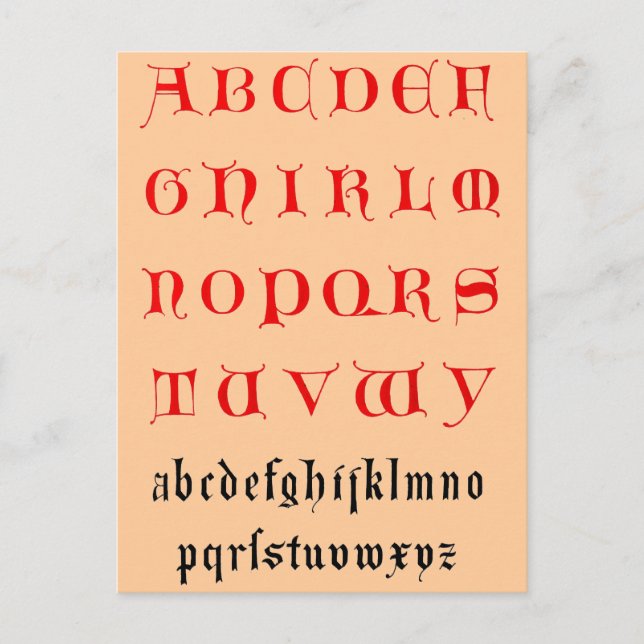 Alphabet Postcard (Front)