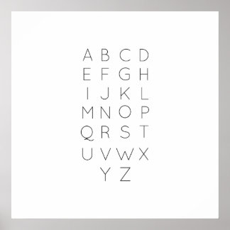 Alphabet Print, Wall Art