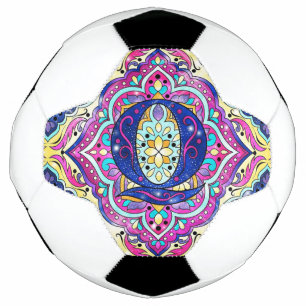 Alphabet Q mandala Football