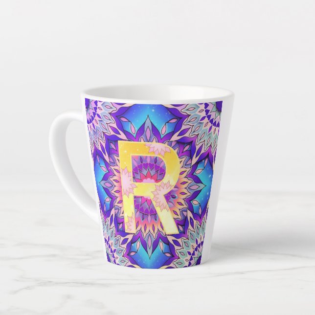 Alphabet R Latte Mug (Left Angle)