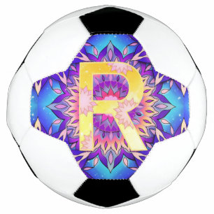 Alphabet R mandala Football