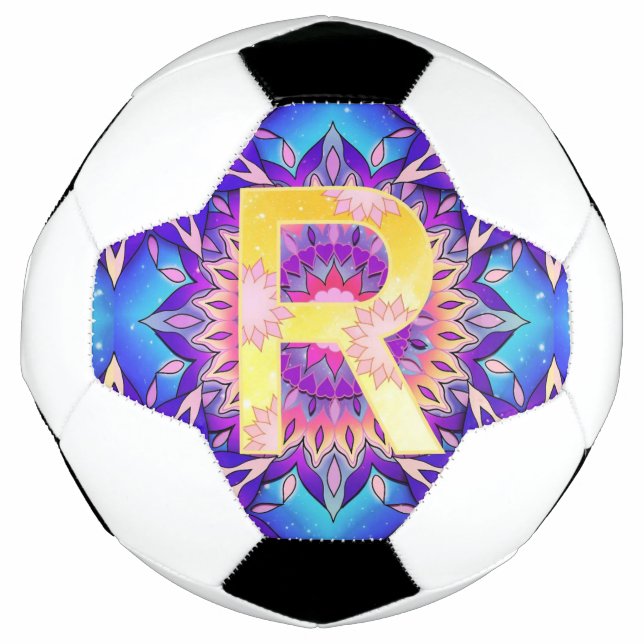 Alphabet R mandala Football (Front)