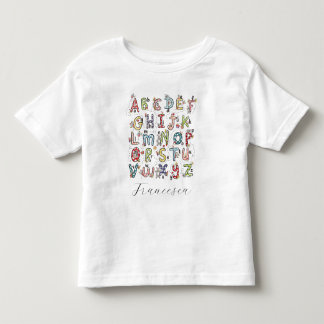 Alphabet Rabbits, Butterflies, Fairies & Flowers Toddler T-Shirt