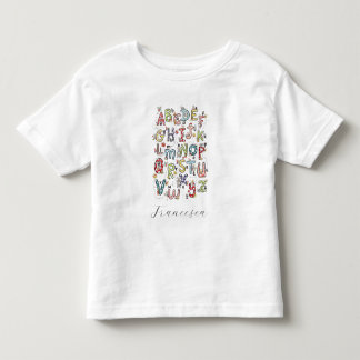 Alphabet Rabbits, Butterflies, Fairies & Flowers Toddler T-Shirt