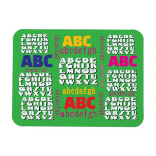 Alphabet Rainbow Green Refrigerator    Magnet