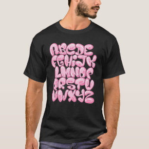 Alphabet Retro Graffiti ABCs Learning Back To Scho T-Shirt