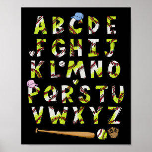 Alphabet Sell Softll Abcs Letters Boys Girls Teach Poster
