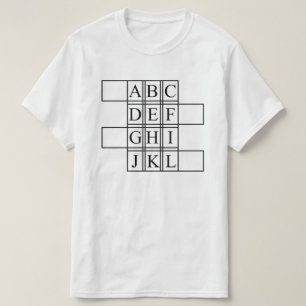 Alphabet simple designed t-shirt