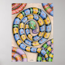 Alphabet Snake Poster from Denis Gaston Art