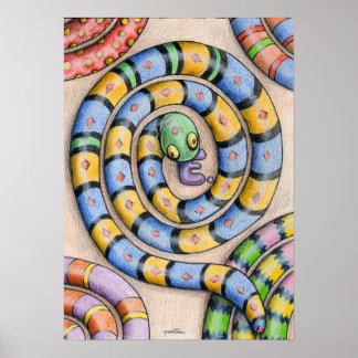 Alphabet Snake Poster from Denis Gaston Art